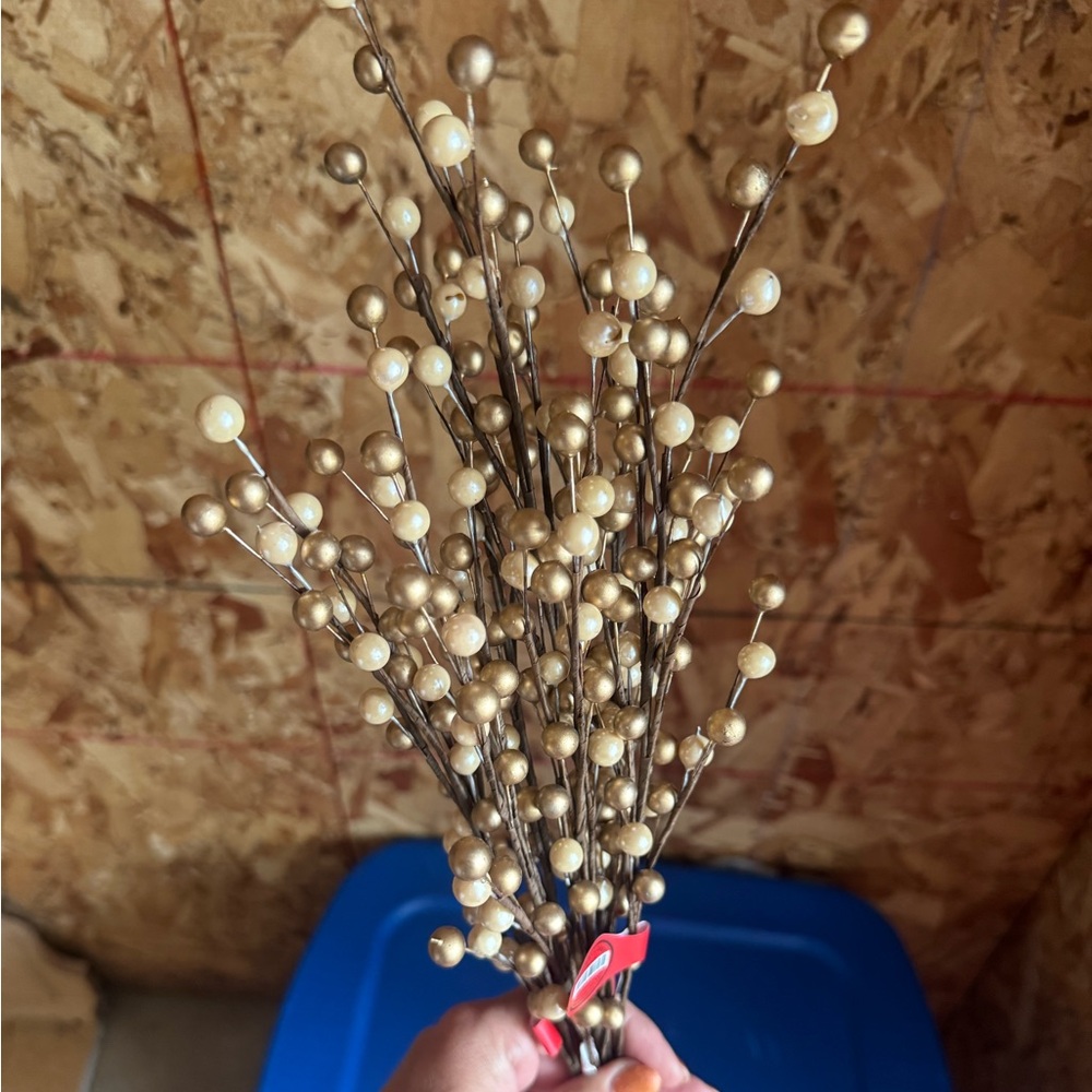 Elegant Gold Berry Branches
